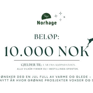 Gavekort på 10000 kroner