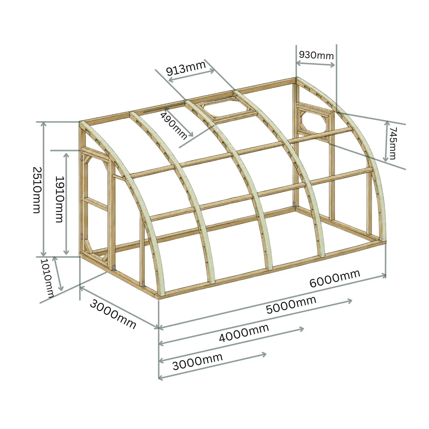 Drivhus Vegg 300 (6-18m²) - Bilde 9