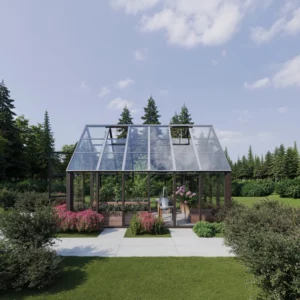 Drivhus Hus 300 - Svart (18 m²)