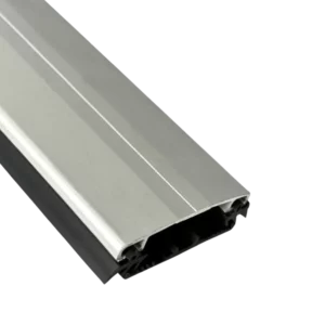 Aluminium klemmeprofil - eloksert, med gummipakninger, sølv