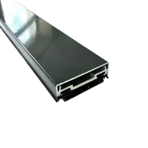 Aluminium klemmeprofil - eloksert, med deksel og tetninger, antrasitt