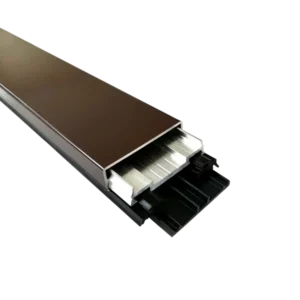 Aluminium klemmeprofil - eloksert, med deksel og tetninger, brun