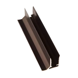 Aluminium F-profil - eloksert, brun (10-16mm)