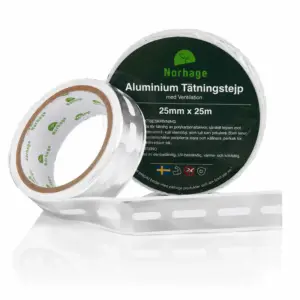 Diffusjonstape i aluminium (25mm - 60mm) - 25 mm, 25 m
