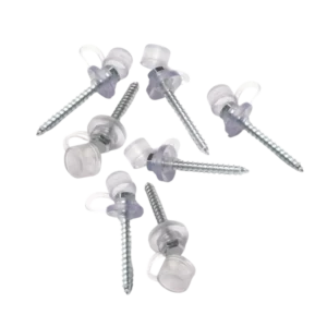 Treskruer med pakning og hette - galvanisert, Hex (50 stk)